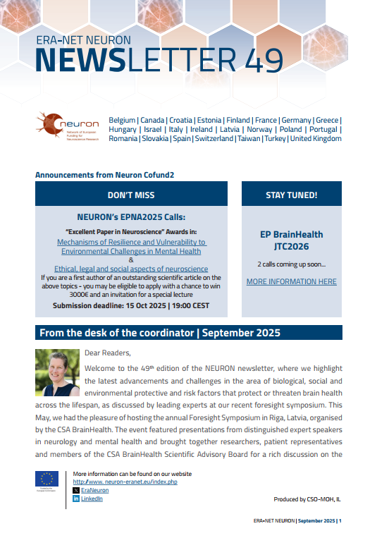 Neuron ERANET Newsletter September 2025