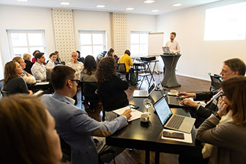 Dr. David Mellor and his audience at his keynote